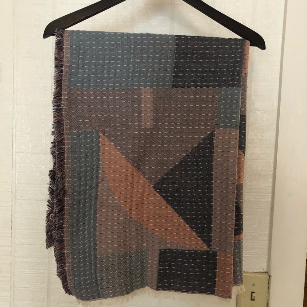 Madewell abstract shapes blanket scarf
